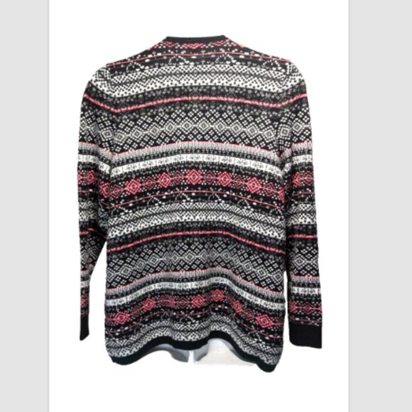 Torrid Long Sleeve Open Front Pink Black Print Cardigan Sweater Plus 2X - Picture 2 of 2